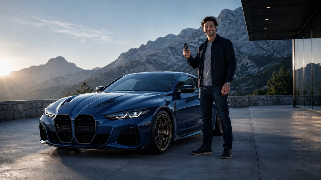 BMW vor Bergkulisse
